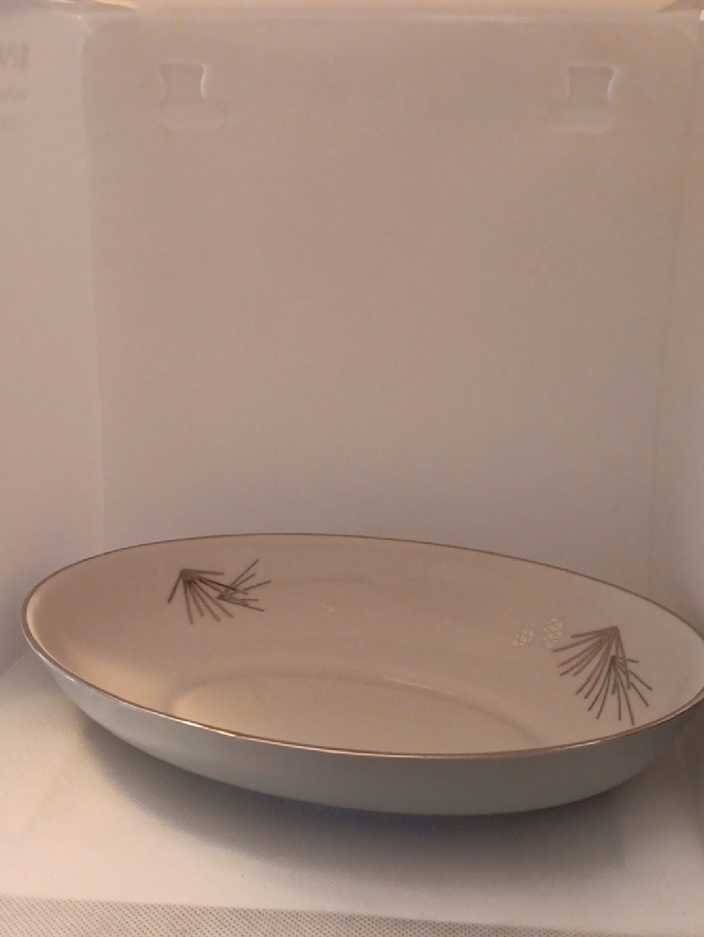 Franciscan silver pine Serving Dish Vintage Fine China Made in USA